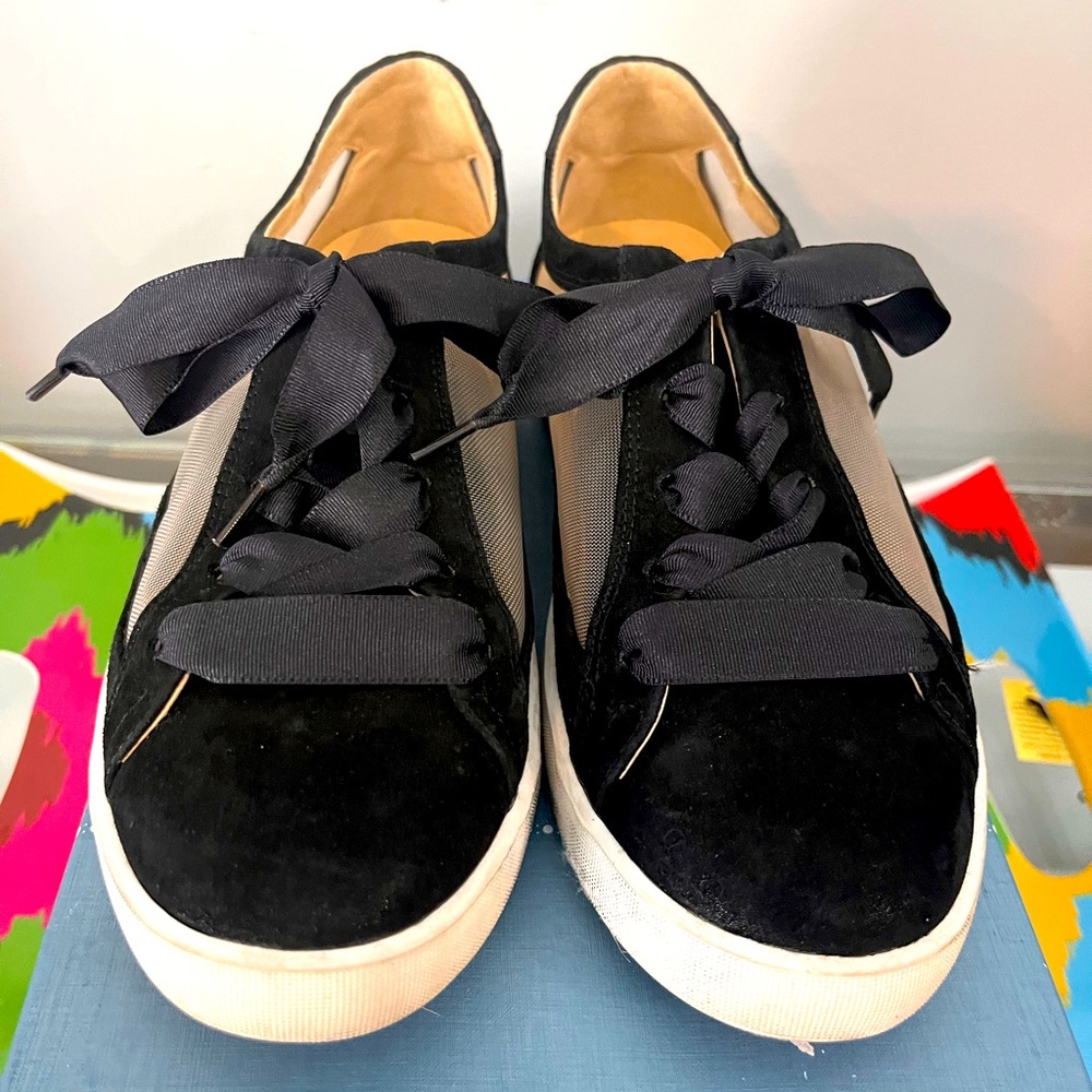 Softwaves, black, mesh-flat sneakers *worn once*